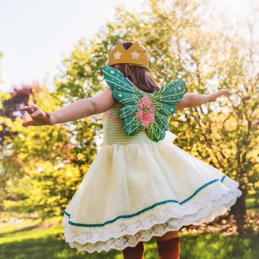 Flower Fairy Wings, Wand + Skirt Gift Set