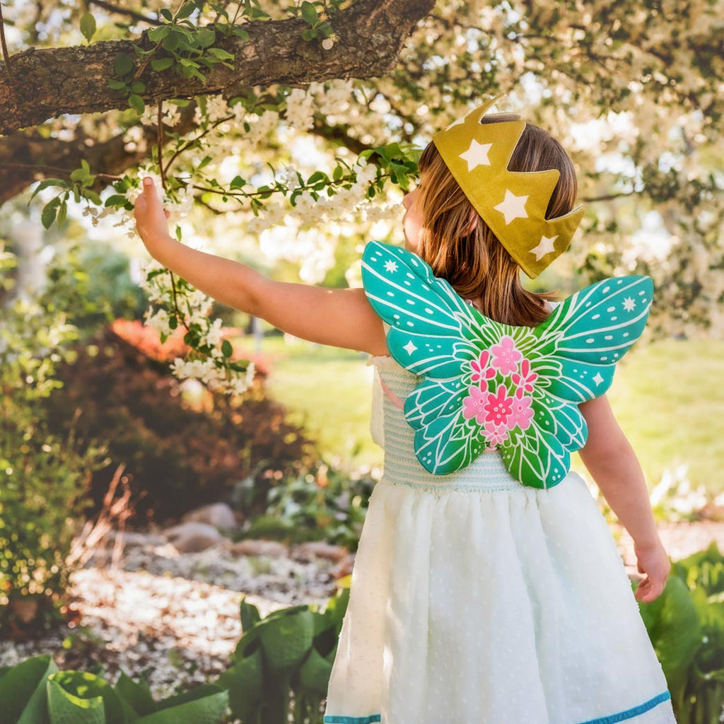 Flower Fairy Wings, Wand + Skirt Gift Set