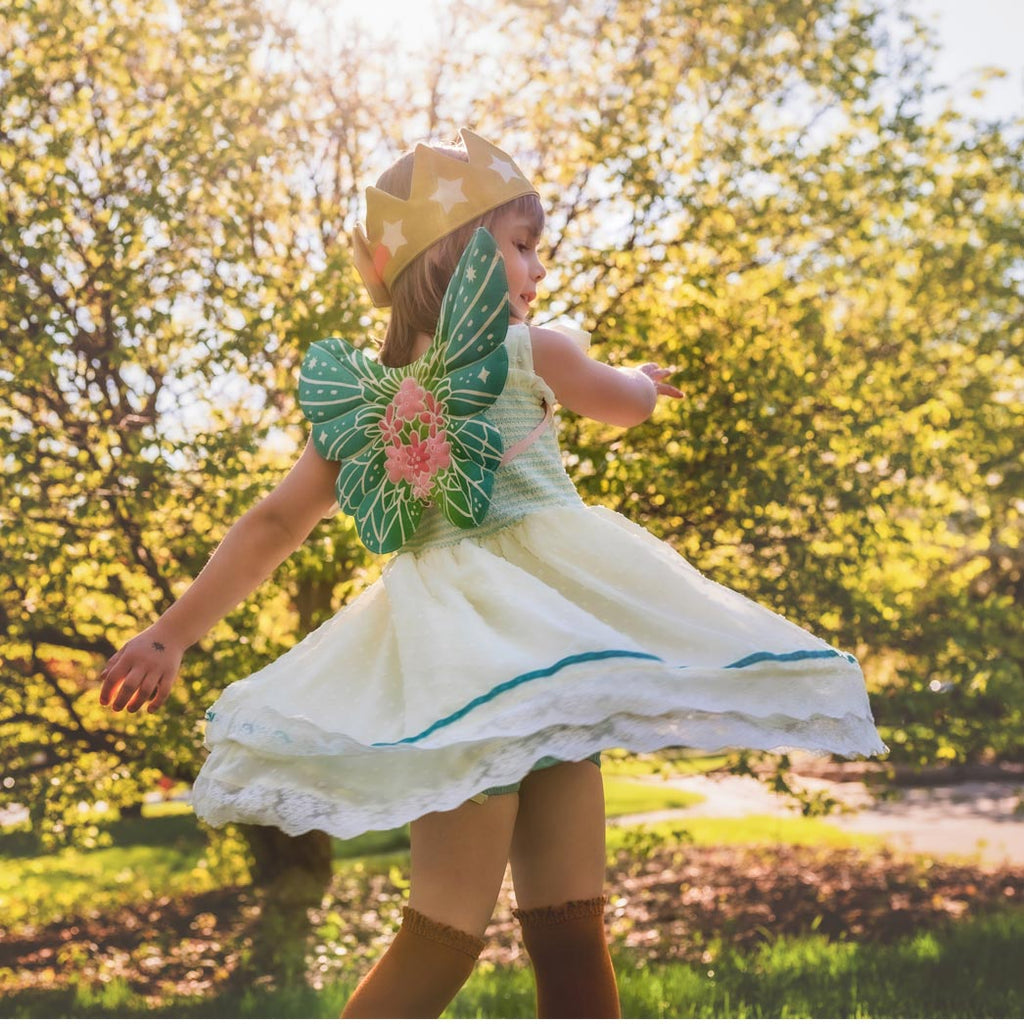 Flower Fairy Wings, Wand + Skirt Gift Set