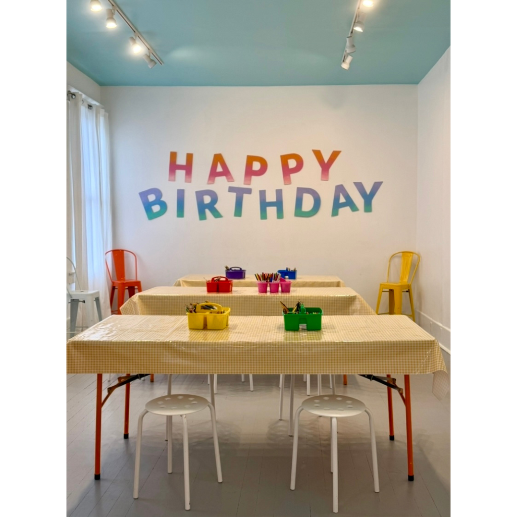 Host A Birthday Party at The Rainbow House with Art Activity + Instruction