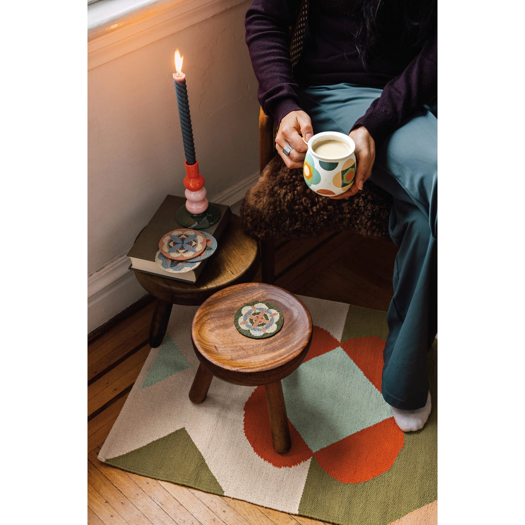 Disco Formation Beaded Coasters Set DS05