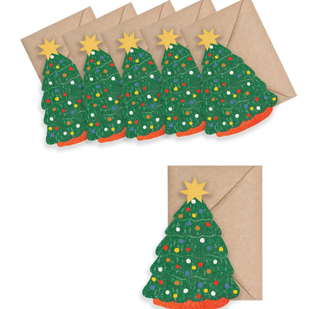 Christmas Tree Mini Cards - Box of 6 IS01