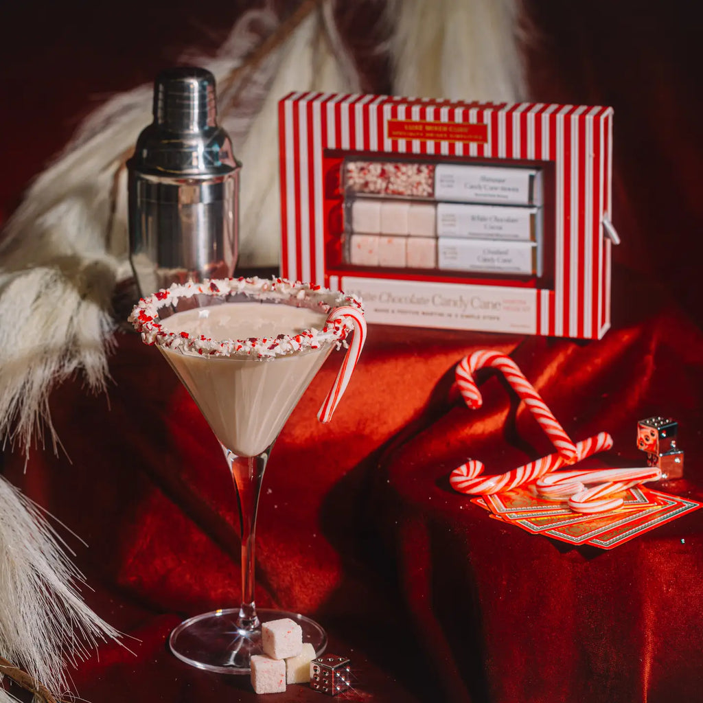 TP04 White Chocolate Candy Cane Martini Mixer Kit, Holiday
