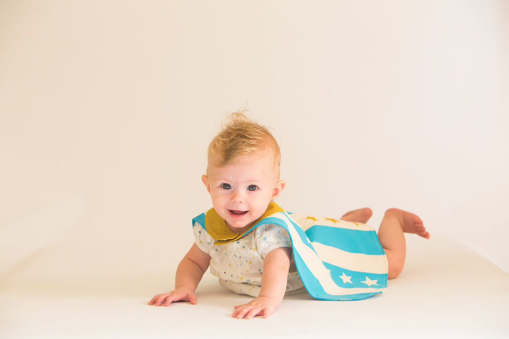 Blue Baby Hero Cape on child