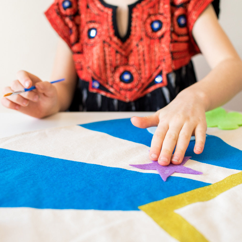 Create a Cape costume kit set, includes felt shapes and initial, choose color, for dress up, playwear by lovelane designs