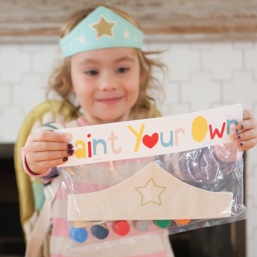 Paint your own Tiara costume kit, with gold star and adjustable velcro, with paint and brush, for dress up, playwear by lovelane designs