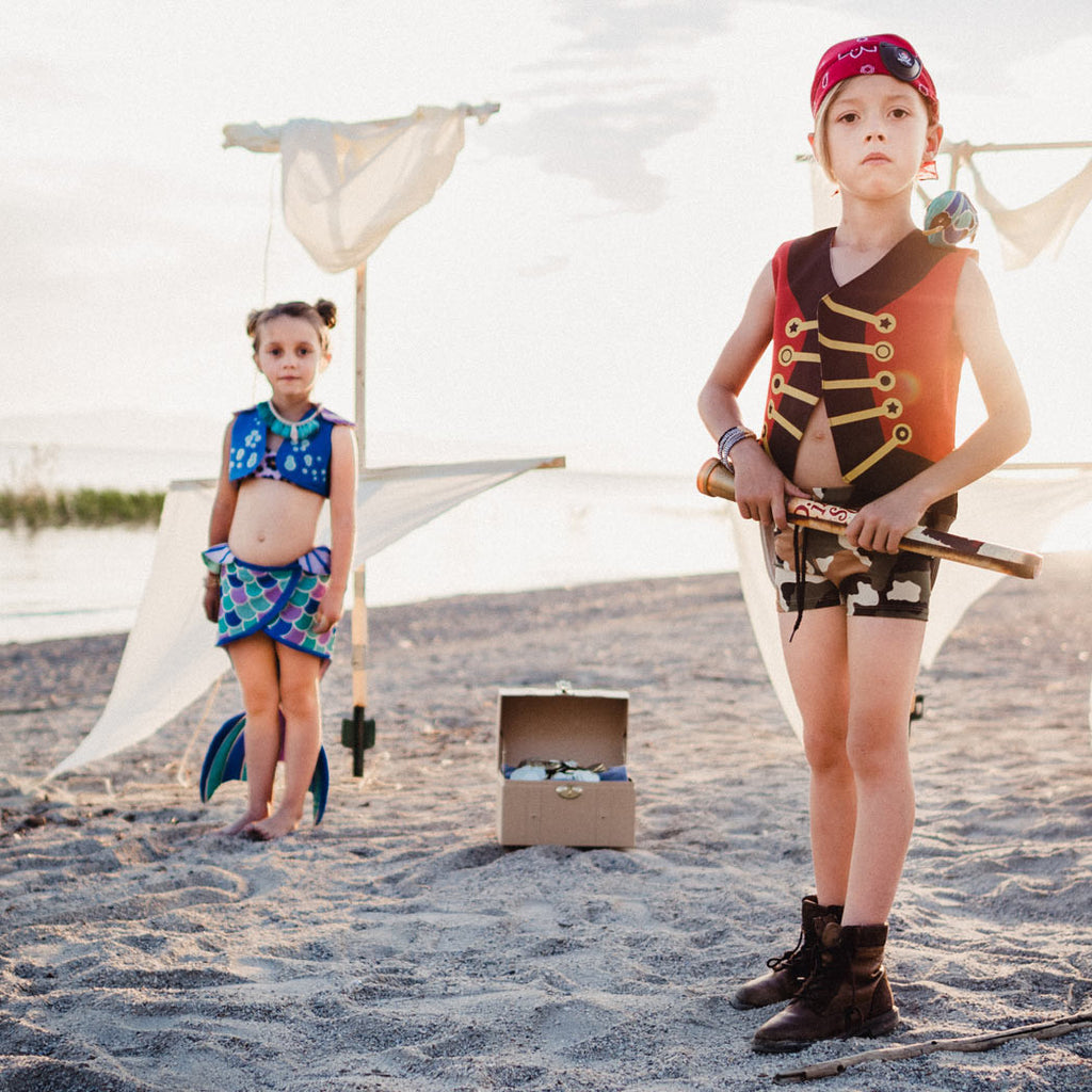 Pirate Vest with Removable Parrot