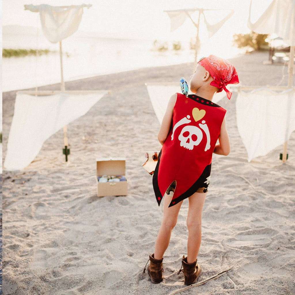 Pirate Vest with Removable Parrot