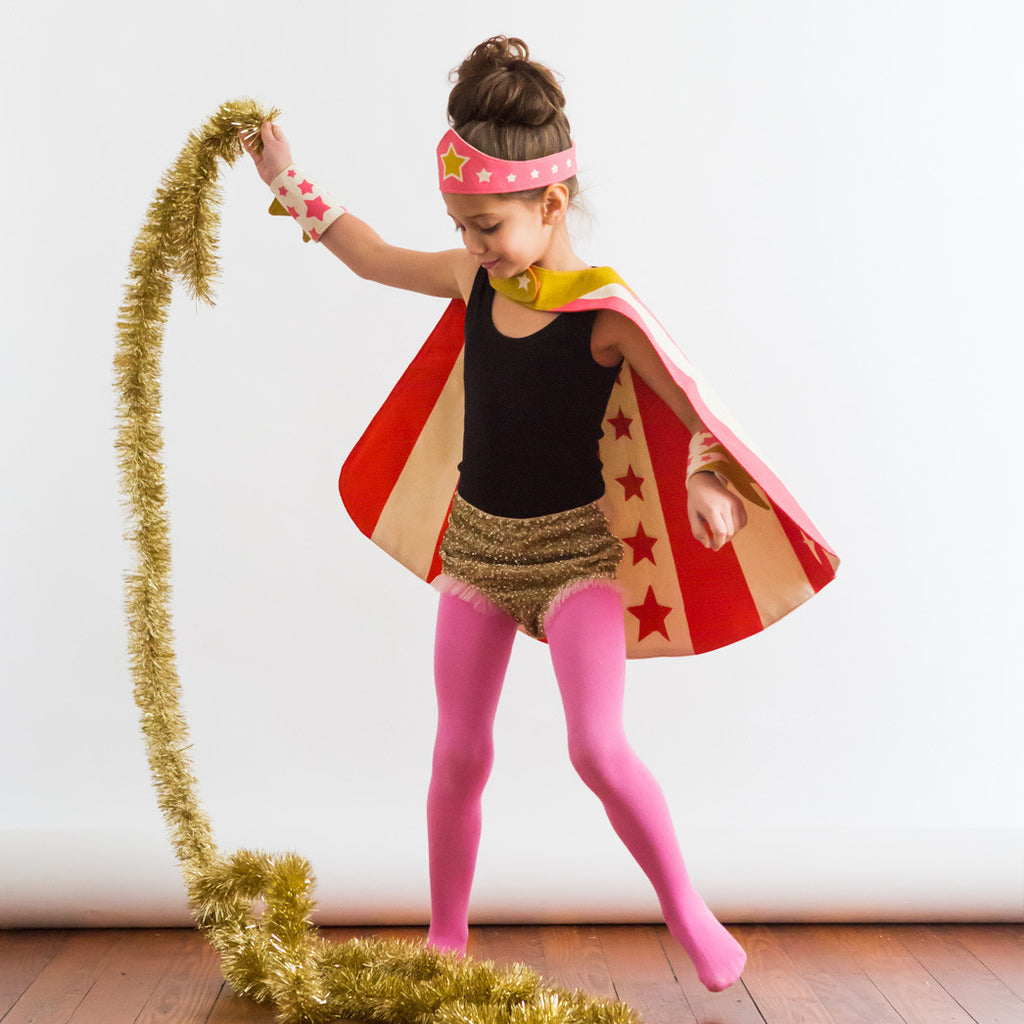 Pink Super Gal, Super Tiara and Cape Set