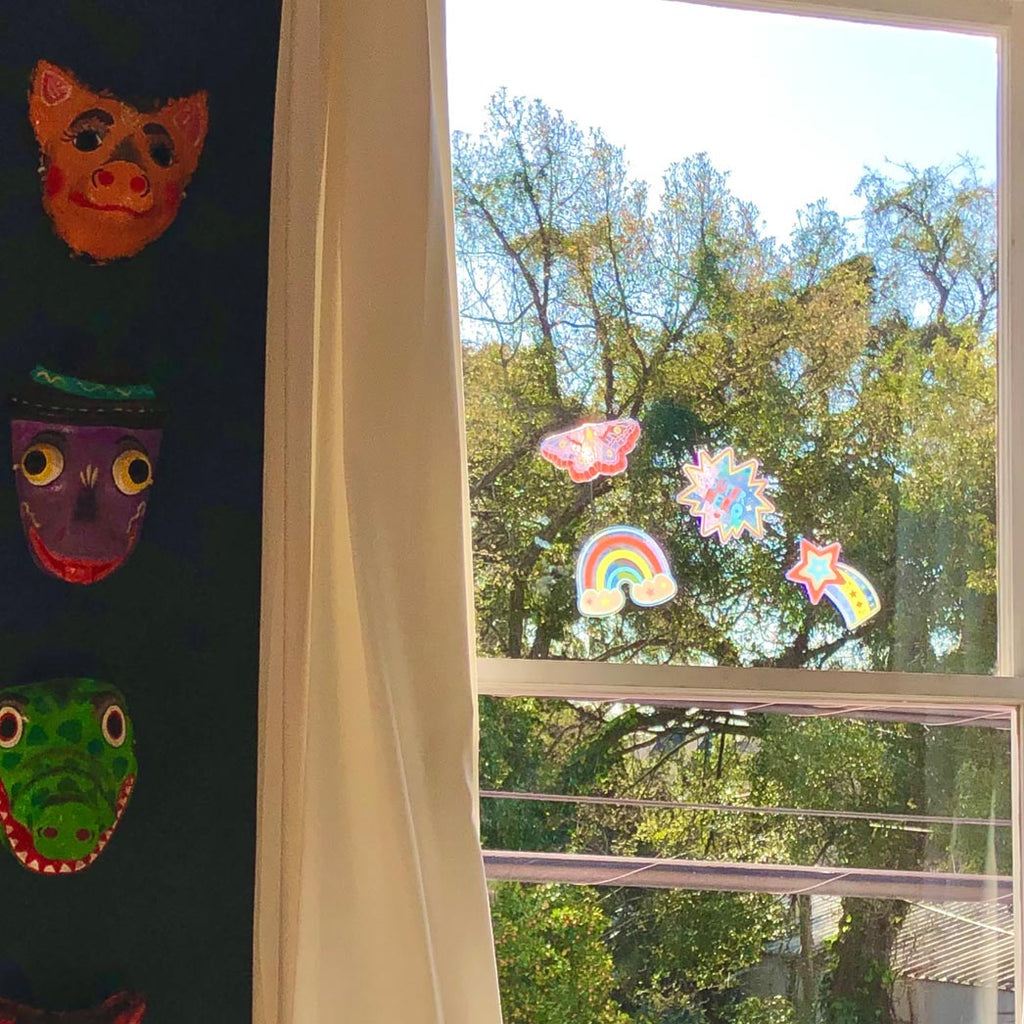 Rainbow Maker, Sun Catcher Window Sticker, SHOOTING STAR single sticker