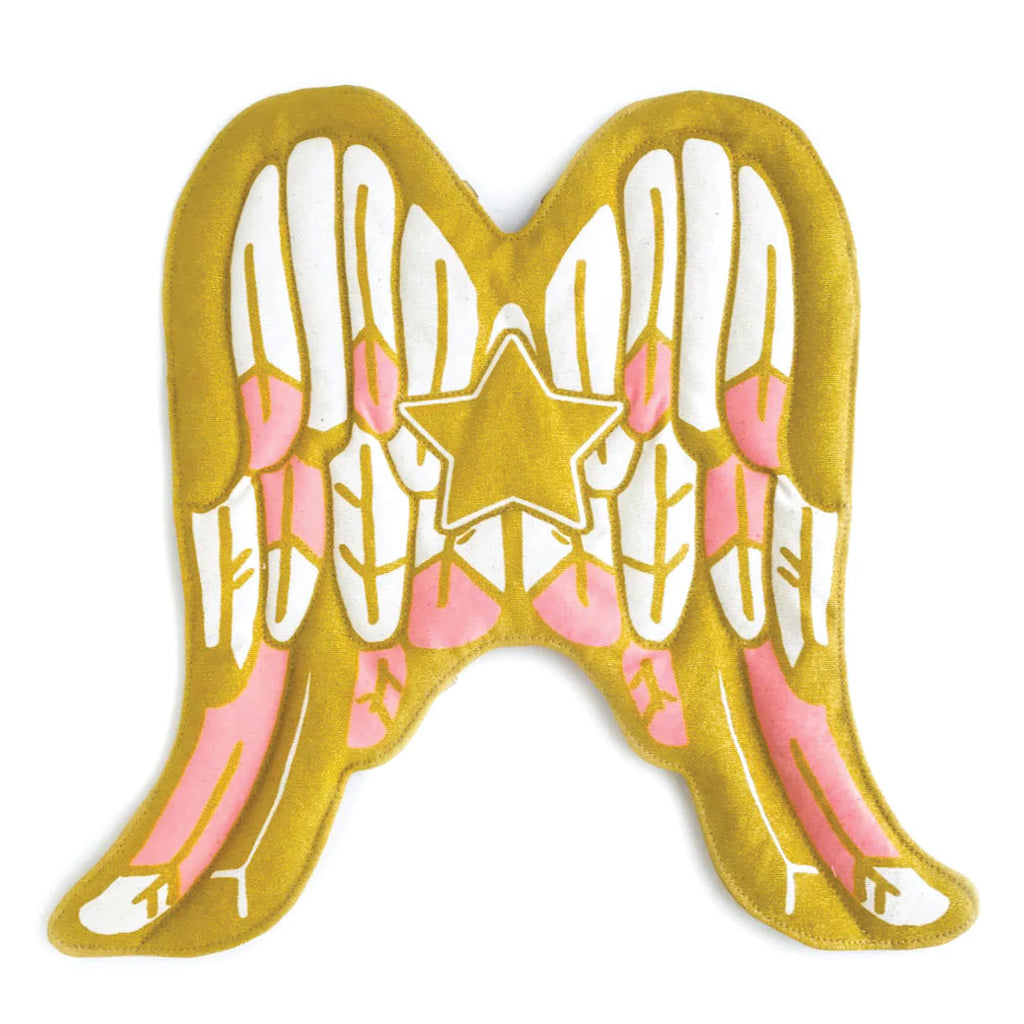 Pink and gold cupid wings angel costume, with feathers and star, for dress up, playwear by lovelane design