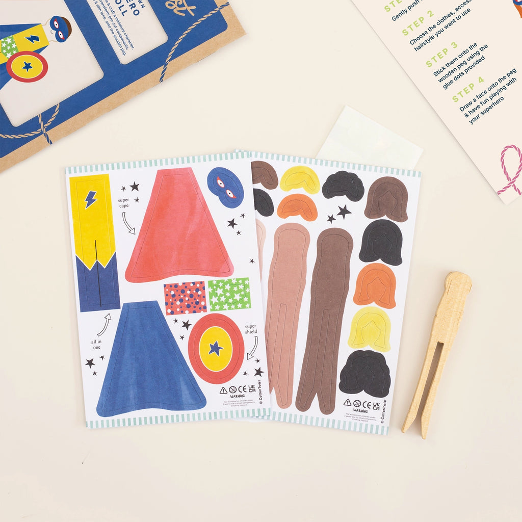 Make Your Own Superhero Peg Doll  CI05