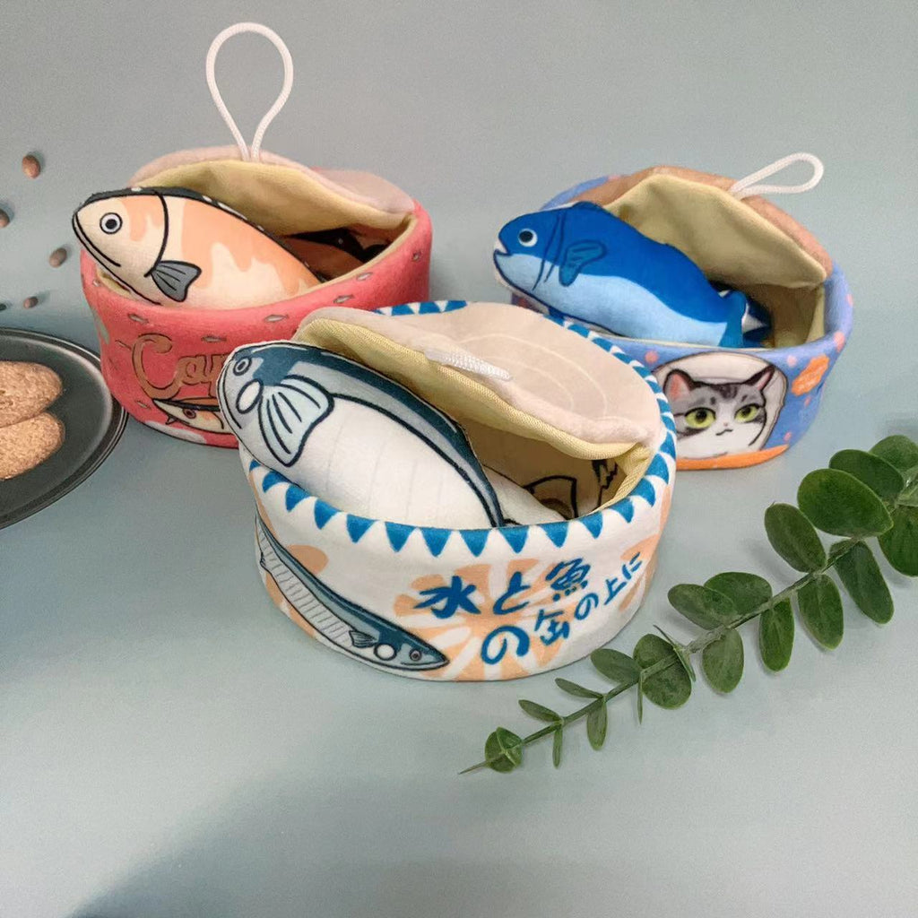 CH02 Cat Fish can toy 2 colors